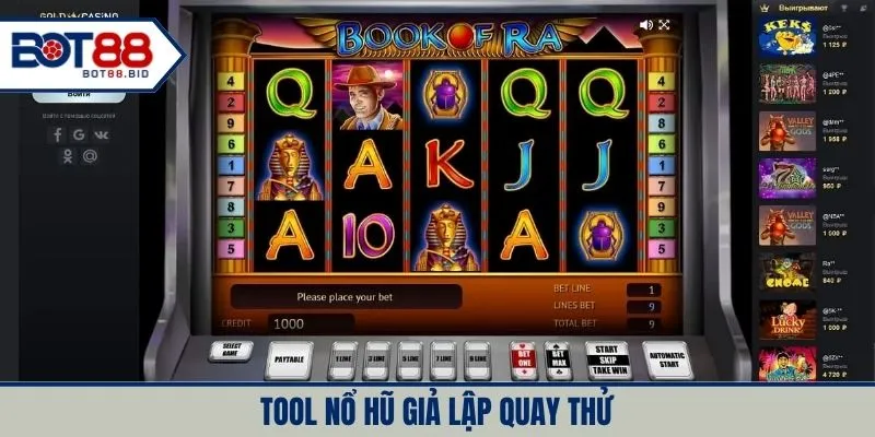 Tool nổ hũ giả lập quay thử